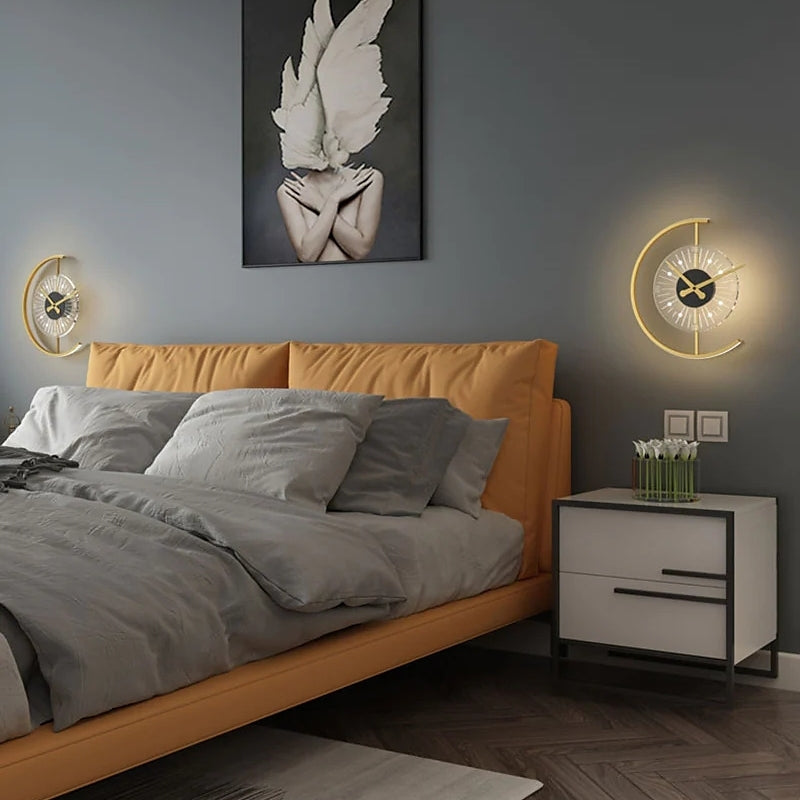 Elegant LED Wall Clock & Lamp Combination with Modern Design | Stylish Home Decor for Any Room 8
