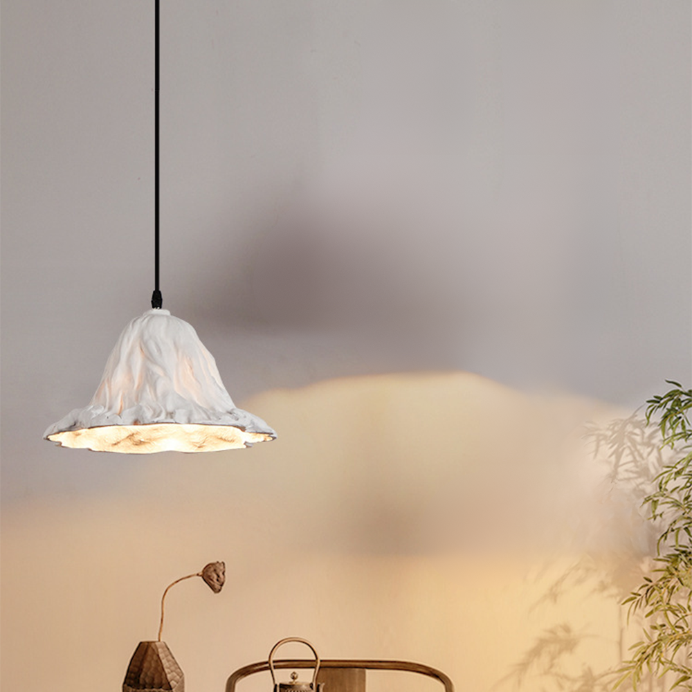 Lotus Leaf | Glass Pendant Light with Adjustable Cord | Elegant Fixture for Kitchen and Dining Areas 7
