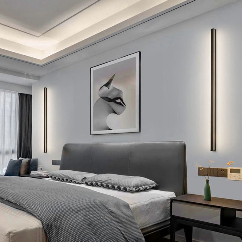 Minimalist Black Bar Wall Lamp with Metal & Acrylic Design | Elegant Wall Lighting for Living Room, Bedroom, and Bathroom 6