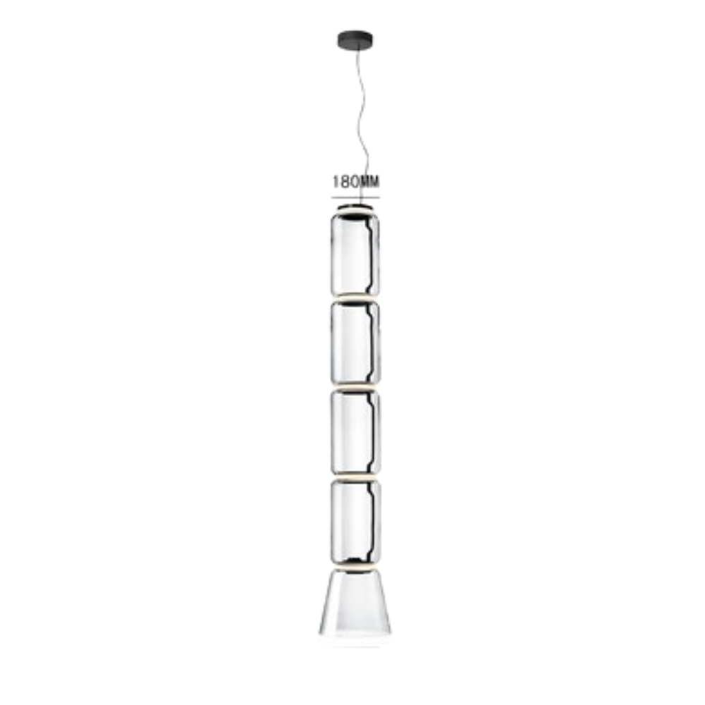 Minimalist Glass Pendant Light with Adjustable Chain | Modern Design for Elegant Kitchen Spaces 19
