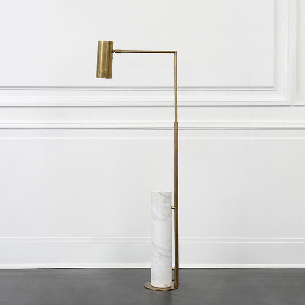 Minimalistic Gold Floor Lamp with Marble Base | Modern Design for Elegant Living Spaces 2