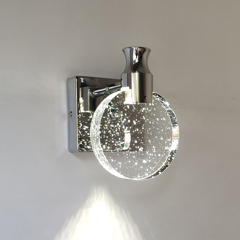 Modern Round Crystal Wall Lamp | Elegant Gold Finish with Stylish Design | Perfect Bathroom and Bedroom Wall Lights 8