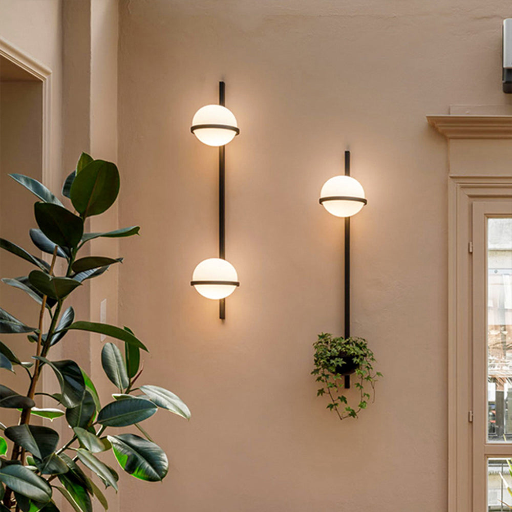 Modern Solar Outdoor Wall Lamp with Plant Pot | Weather-Resistant Design for Garden Ambiance 8