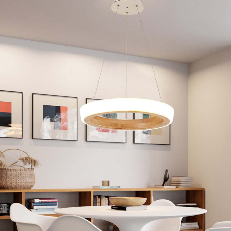 Muto | Modern Wood Pendant Light with LED for Elegant Illumination 8
