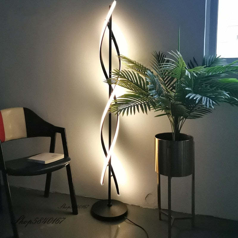 Postmodern | Black Floor Lamp with Acrylic Shade & Dimmable Feature | Stylish Lighting for Living Room 9