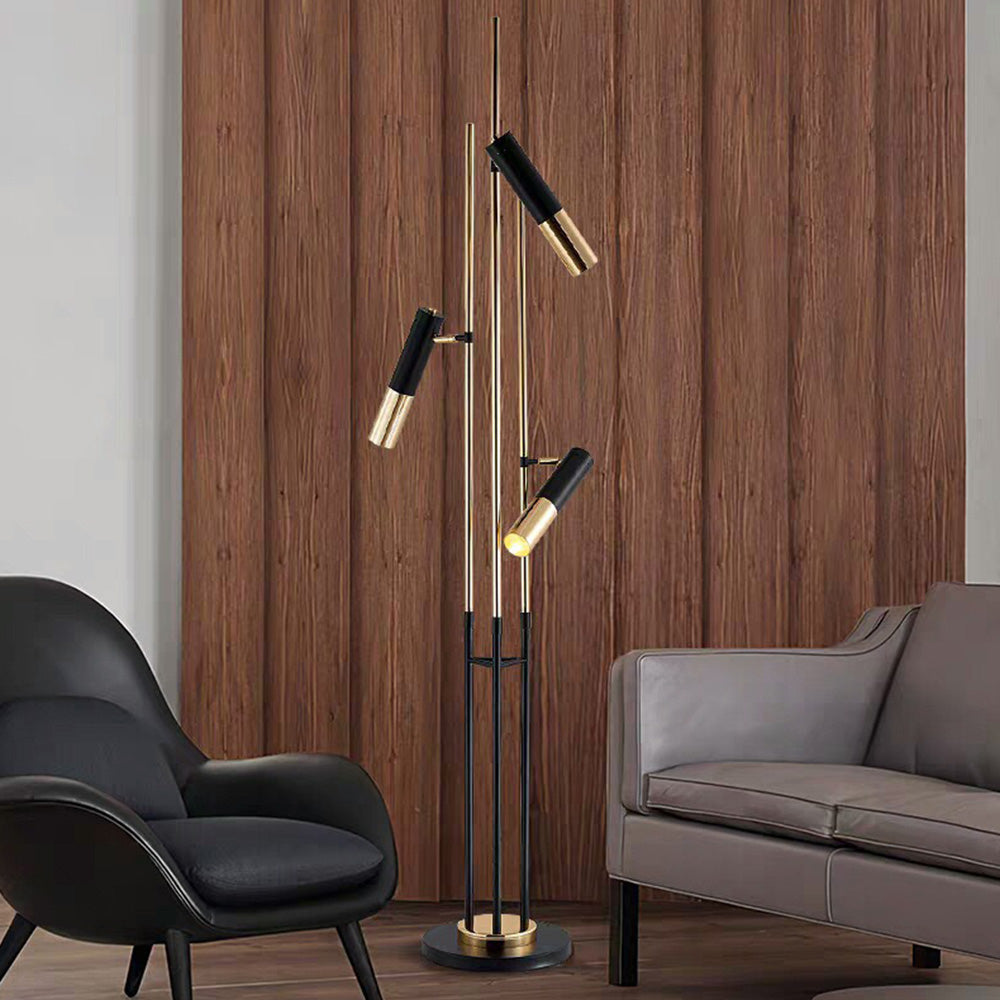 Salgado Collection | Modern Tall Metal Floor Lamp with 3 Bulbs | Elegant Design for Living Room and Bedroom 8