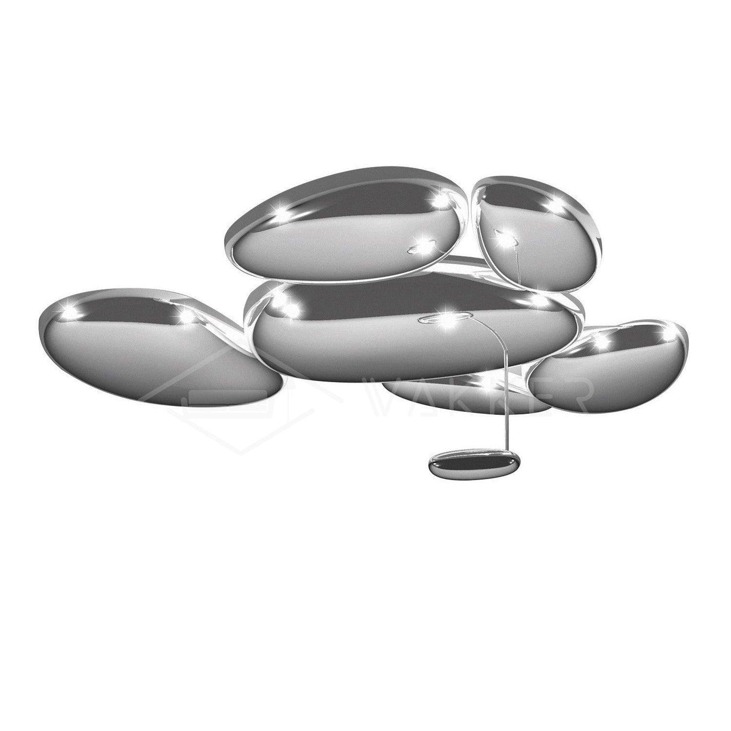 Skydro | Flush Mount Ceiling Light Fixture with Organic Pebble Design | Modern LED Lighting for Stylish Interiors 9