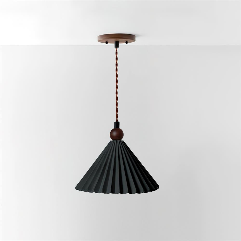 Skyler Collection | Pendant Light with Pleated Ceramic Shade | Retro-Modern Design for Stylish Interiors 10