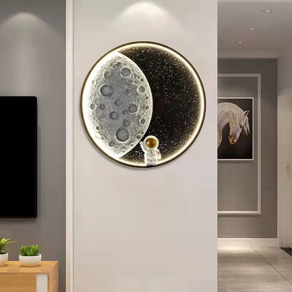 Aria Collection | Indoor Wall Lamp with Dimmable LED Light | Unique Moon Design for Cozy Rooms 2