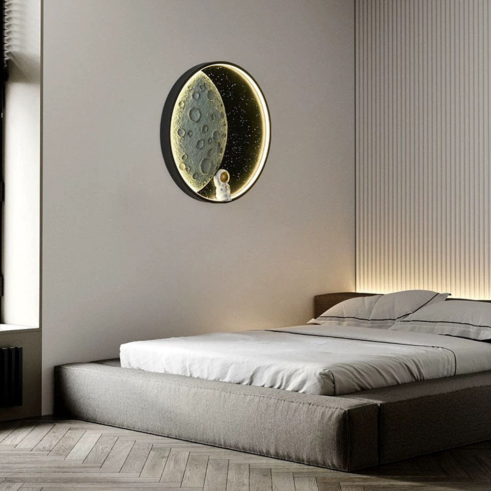 Aria Collection | Indoor Wall Lamp with Dimmable LED Light | Unique Moon Design for Cozy Rooms 5