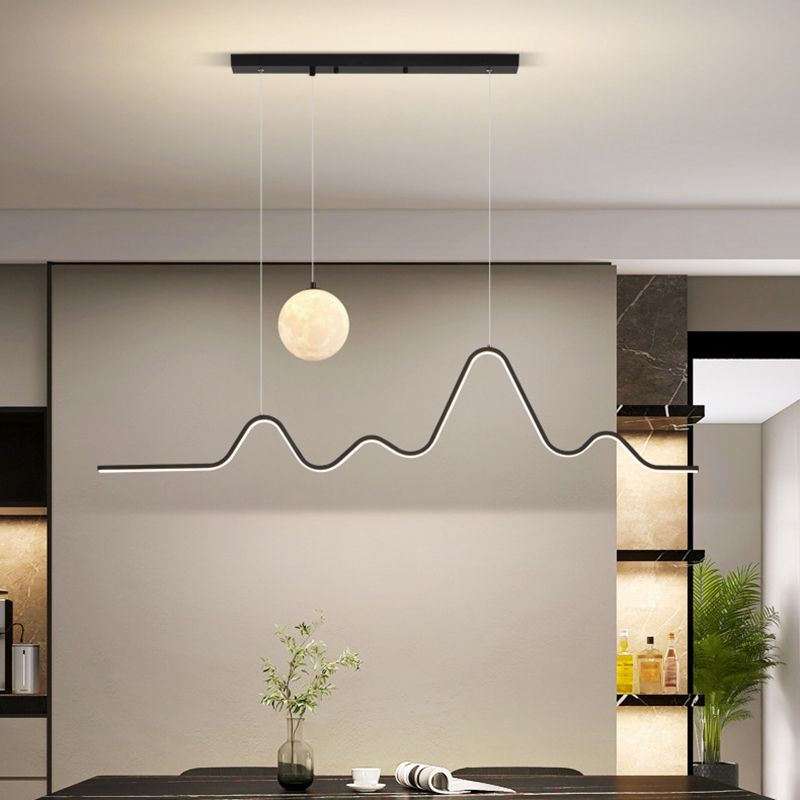 Arisha Collection | Black Pendant Light with Dimmable Feature | Minimalist Design for Elegant Kitchen Lighting 0
