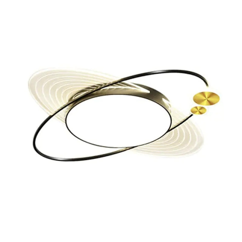 Arisha | Circle LED Flush Mount Ceiling Light with Adjustable Brightness | Modern Black/Gold Design for Elegant Illumination 5