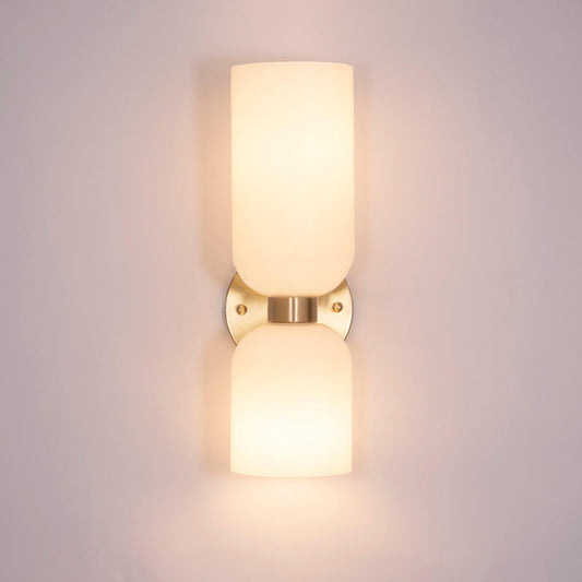 Arisha | Double-Head Wall Lamp with Metal & Glass Design | Stylish Lighting for Bedrooms and Living Rooms 0