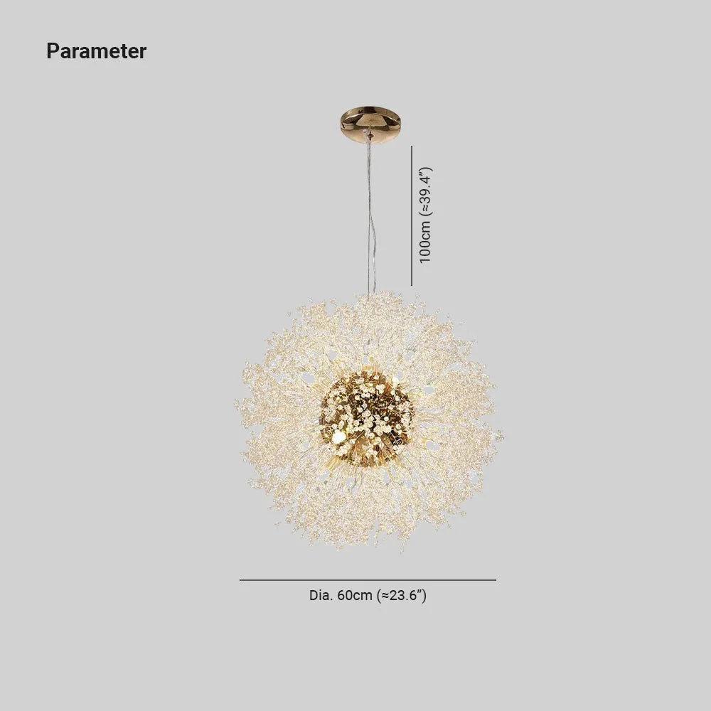 Arisha | Minimalist Luxury Pendant Light with Dandelion Design | Elegant Acrylic & Metal Fixture for Sophisticated Spaces 2