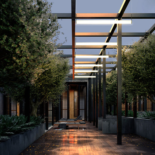 Arisha | Modern Cylinder Outdoor Pendant Light with Elegant Acrylic Shade | Versatile Lighting for Indoor and Outdoor Spaces 0