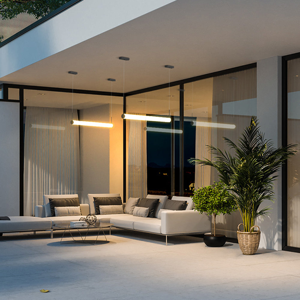 Arisha | Modern Cylinder Outdoor Pendant Light with Elegant Acrylic Shade | Versatile Lighting for Indoor and Outdoor Spaces 2