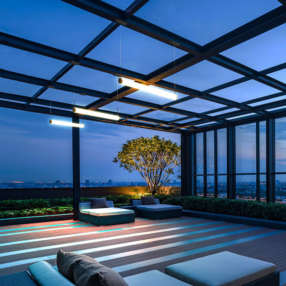 Arisha | Modern Cylinder Outdoor Pendant Light with Elegant Acrylic Shade | Versatile Lighting for Indoor and Outdoor Spaces 5