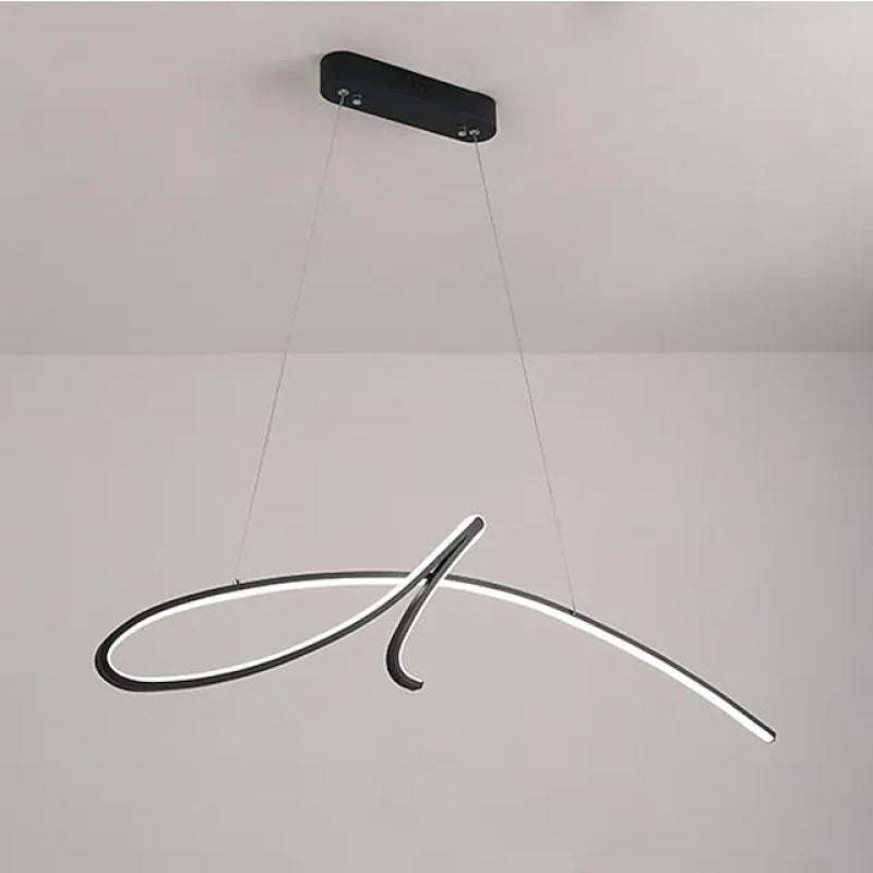 Arisha | Modern Metal Pendant Light with Irregular Curved Design | Elegant Black and Gold Finish for Stylish Ambiance 8