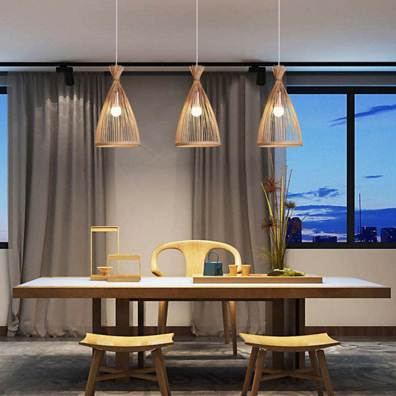 Arisha | Modern Rattan Pendant Light with Hand-Woven Design | Eco-Friendly Bamboo for Warm Ambiance 2