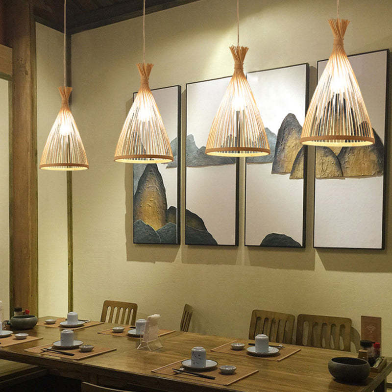 Arisha | Modern Rattan Pendant Light with Hand-Woven Design | Eco-Friendly Bamboo for Warm Ambiance 3