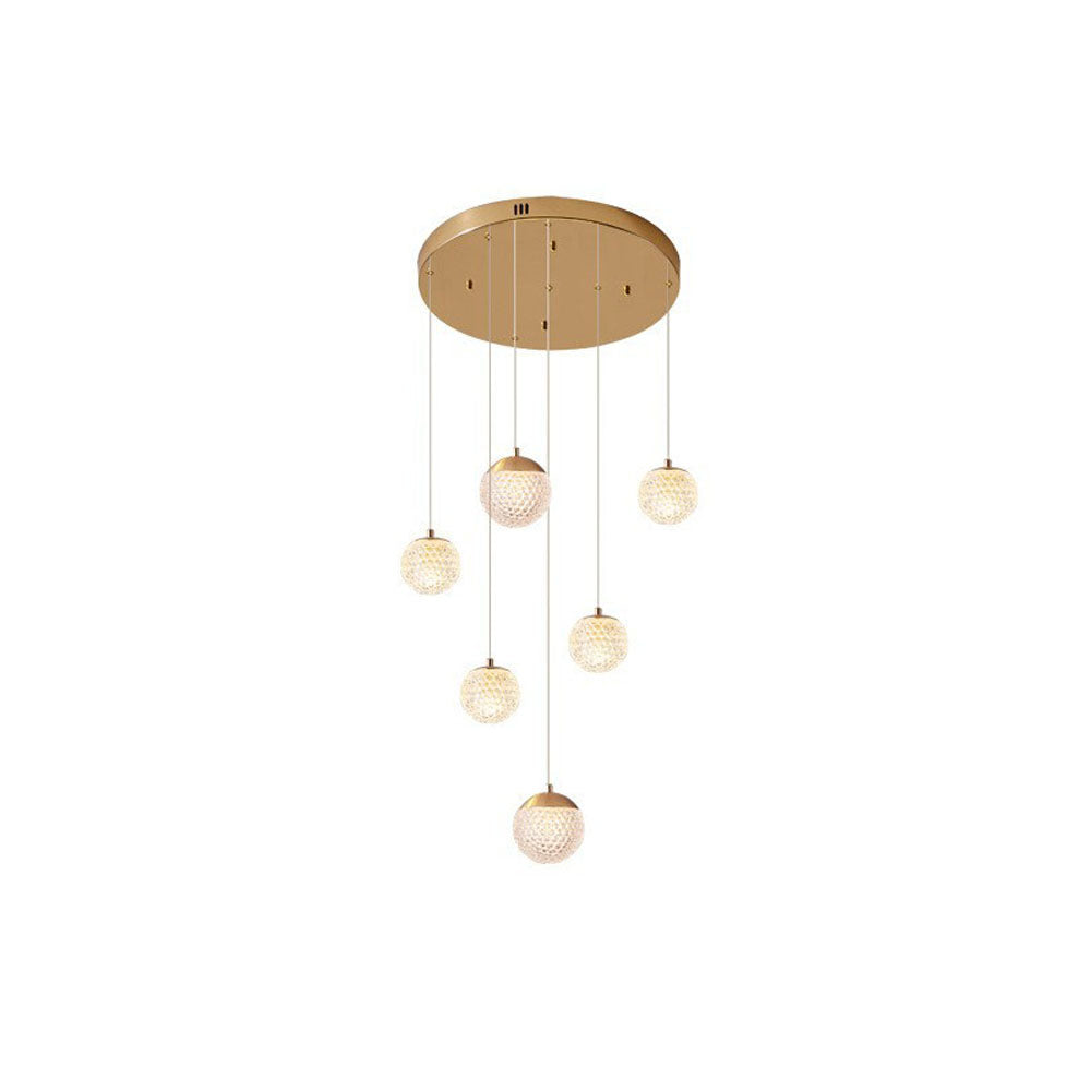 Art Deco | Modern Gold Chandelier Light with Honeycomb Design | Elegant Illumination for Luxurious Spaces 10
