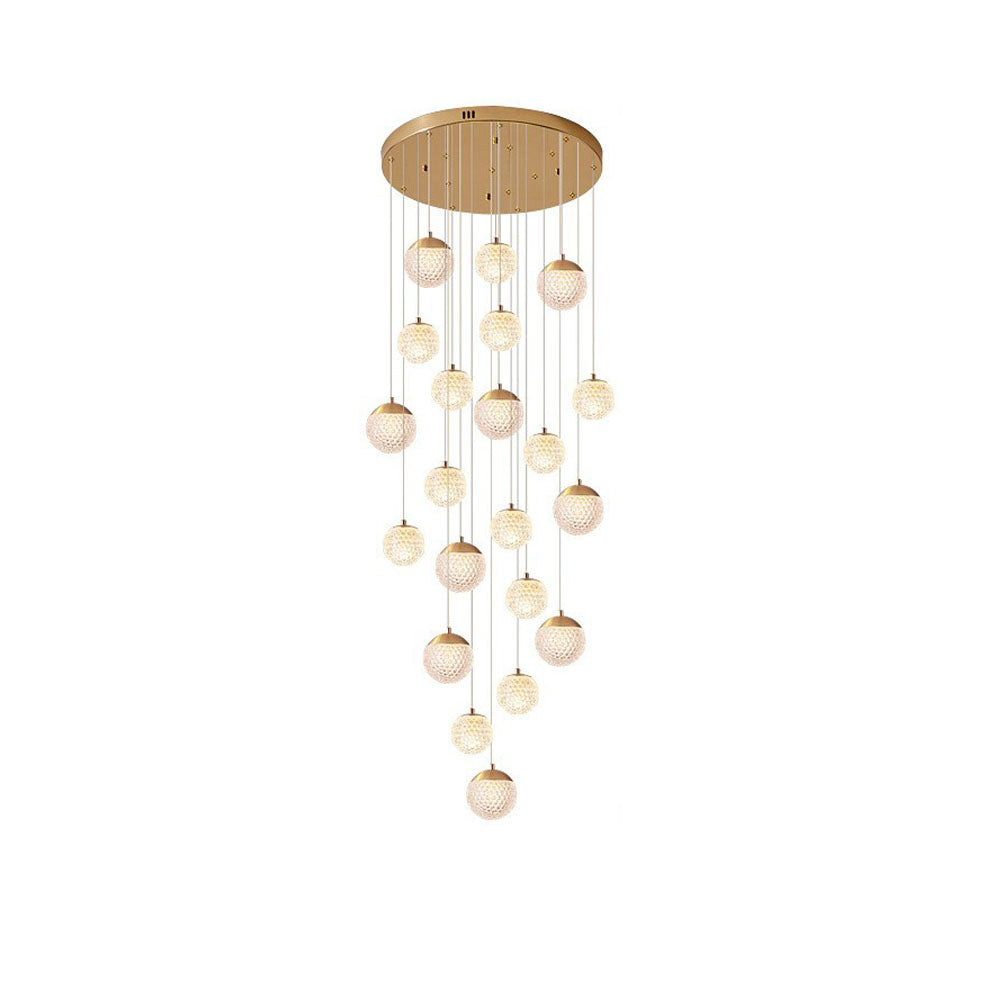 Art Deco | Modern Gold Chandelier Light with Honeycomb Design | Elegant Illumination for Luxurious Spaces 18