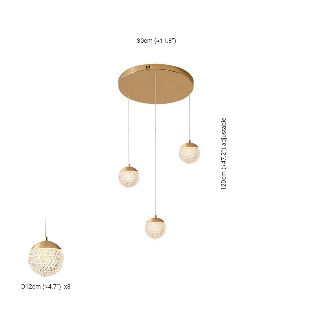 Art Deco | Modern Gold Chandelier Light with Honeycomb Design | Elegant Illumination for Luxurious Spaces 4