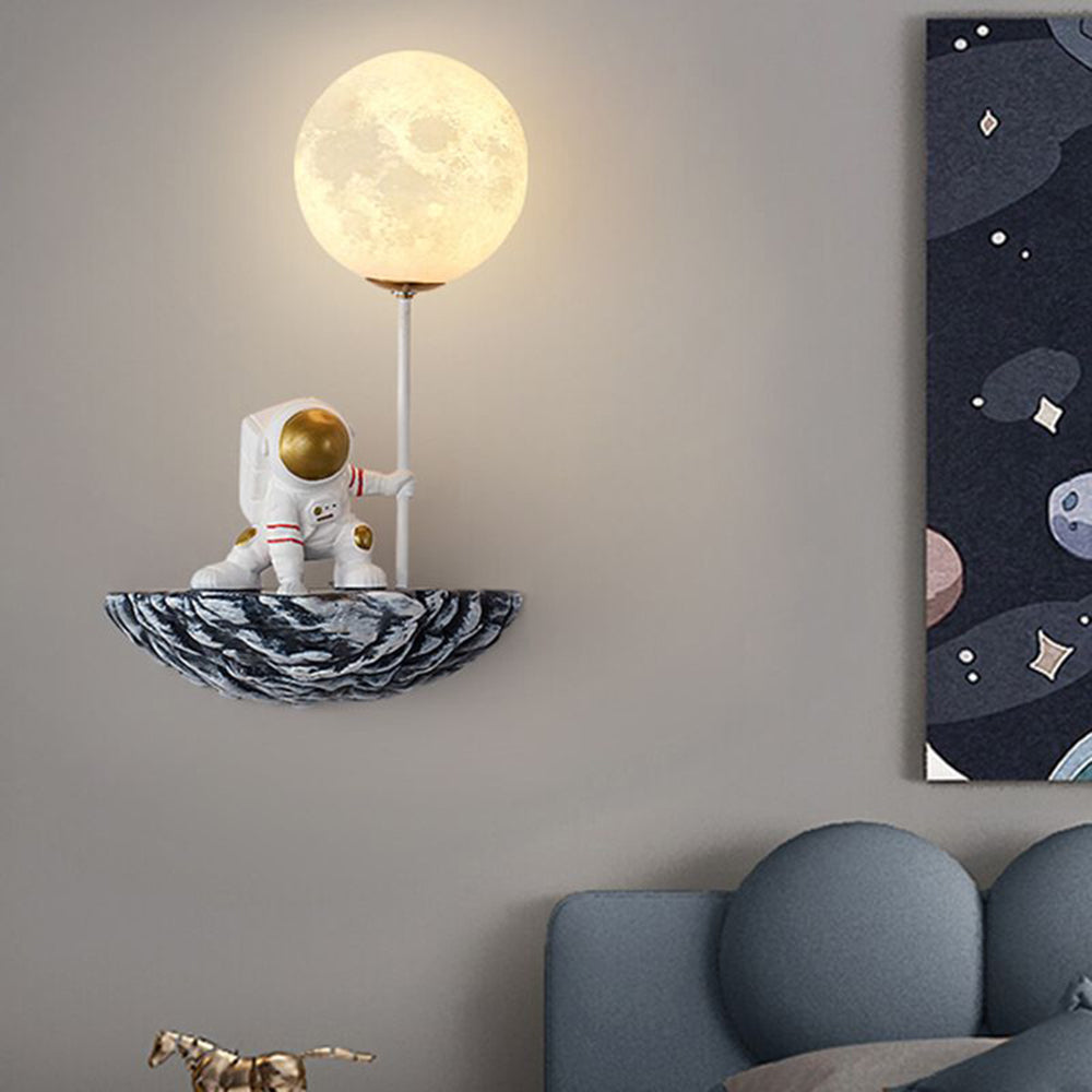 Astronaut Wall Lamp | Unique Metal & Glass Sconce Light with Artistic Design | Decorative Wall Lighting for Creative Home Spaces 2