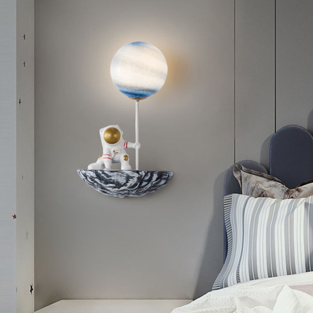 Astronaut Wall Lamp | Unique Metal & Glass Sconce Light with Artistic Design | Decorative Wall Lighting for Creative Home Spaces 3