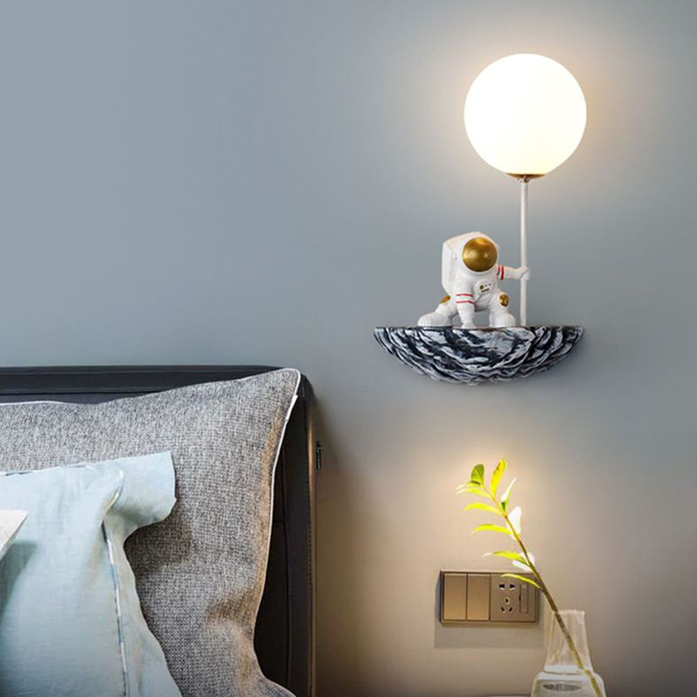 Astronaut Wall Lamp | Unique Metal & Glass Sconce Light with Artistic Design | Decorative Wall Lighting for Creative Home Spaces 5