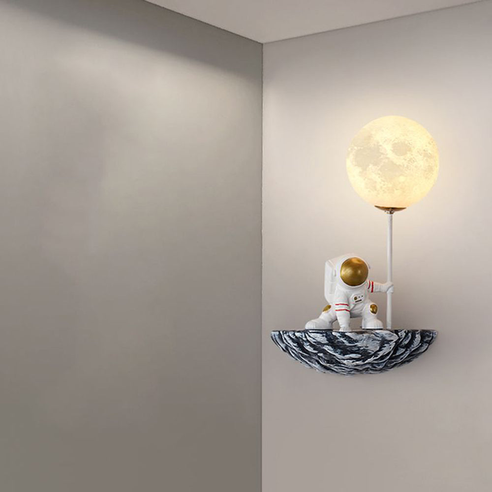 Astronaut Wall Lamp | Unique Metal & Glass Sconce Light with Artistic Design | Decorative Wall Lighting for Creative Home Spaces 6