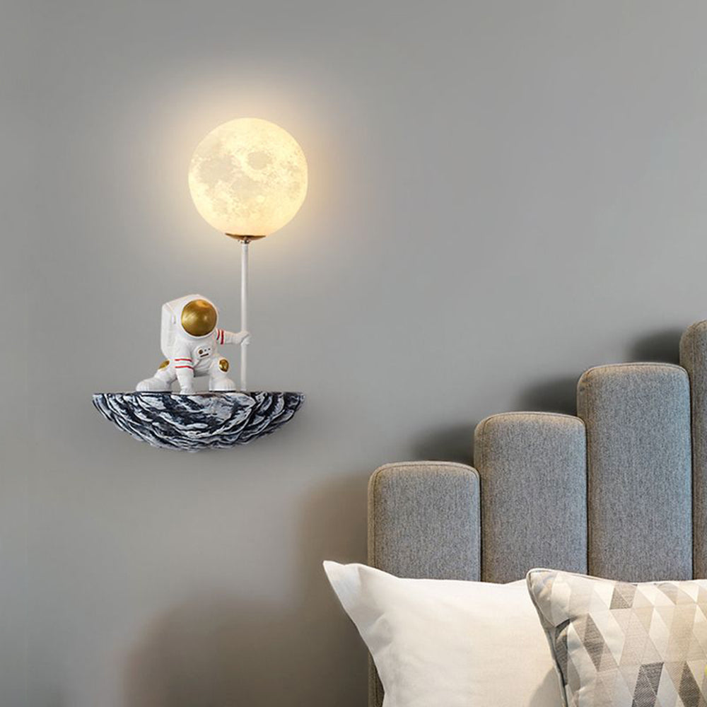 Astronaut Wall Lamp | Unique Metal & Glass Sconce Light with Artistic Design | Decorative Wall Lighting for Creative Home Spaces 7