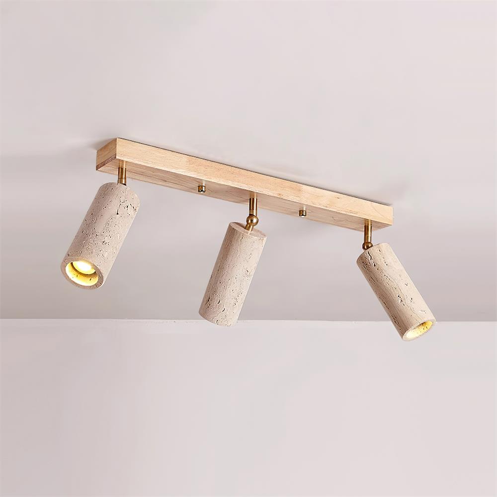 Elegant 3-Light Ceiling Spotlight with Adjustable Direction & Wood Canopy | Stylish Illumination for Kitchen and Living Room 2