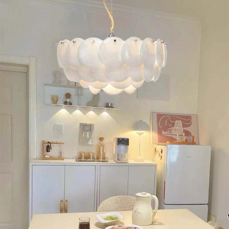 Elegant Art Deco Chandelier Light with Adjustable Height | Modern Ceramic & Metal Design for Stylish Spaces 2