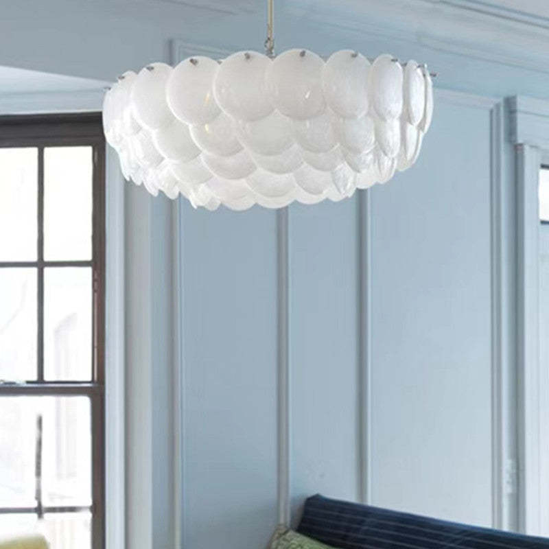 Elegant Art Deco Chandelier Light with Adjustable Height | Modern Ceramic & Metal Design for Stylish Spaces 5