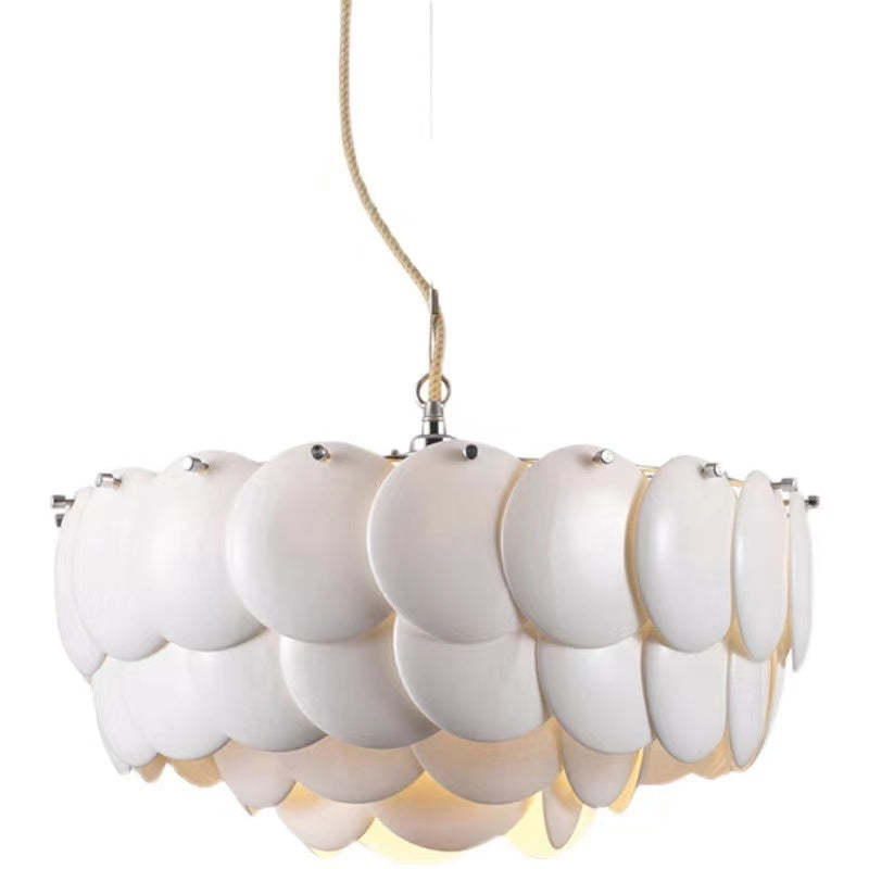 Elegant Art Deco Chandelier Light with Adjustable Height | Modern Ceramic & Metal Design for Stylish Spaces 8