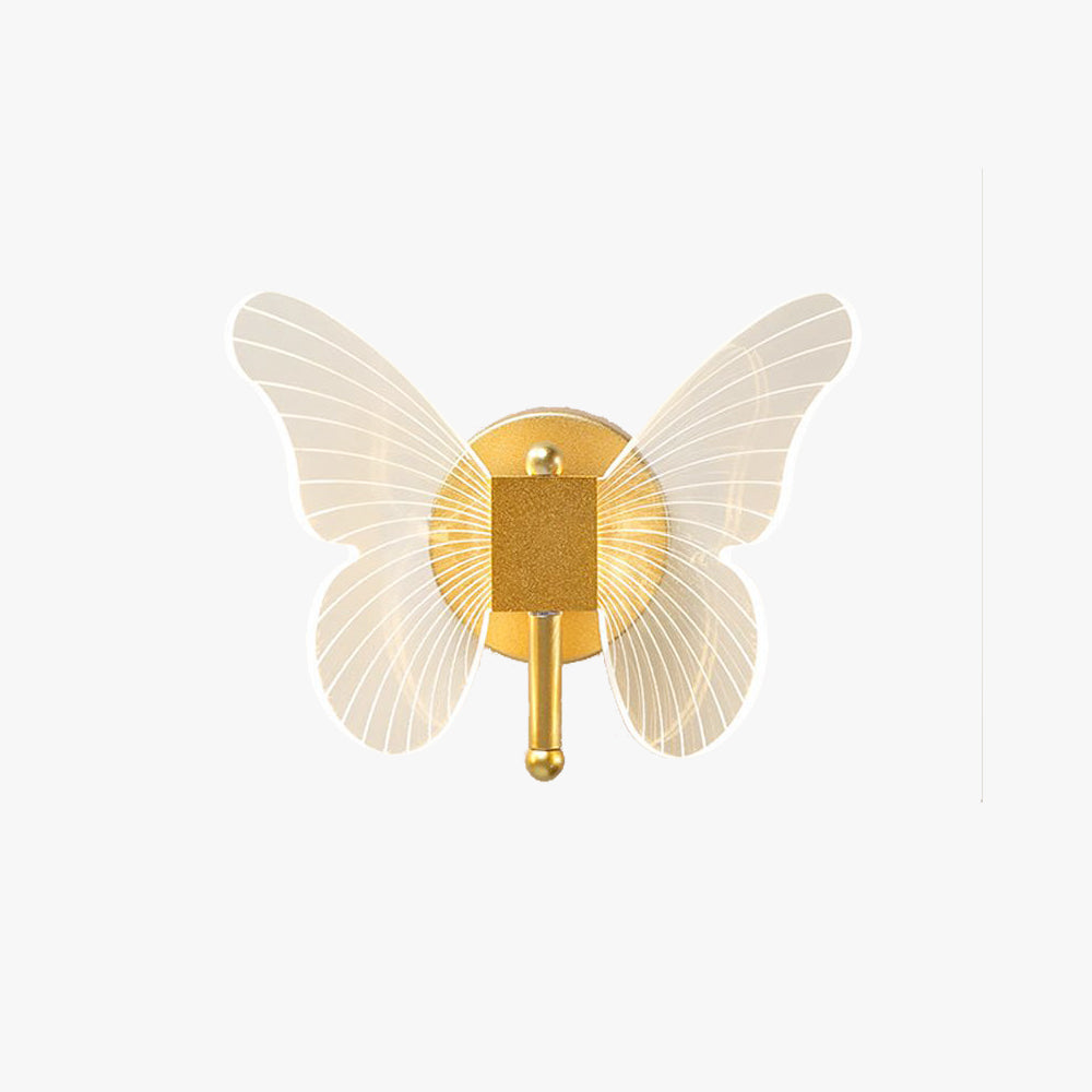 Elegant Butterfly Wall Lamp | Gold Finish with LED Lighting | Unique Design for Cozy Spaces 1