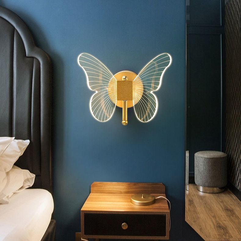 Elegant Butterfly Wall Lamp | Gold Finish with LED Lighting | Unique Design for Cozy Spaces 3