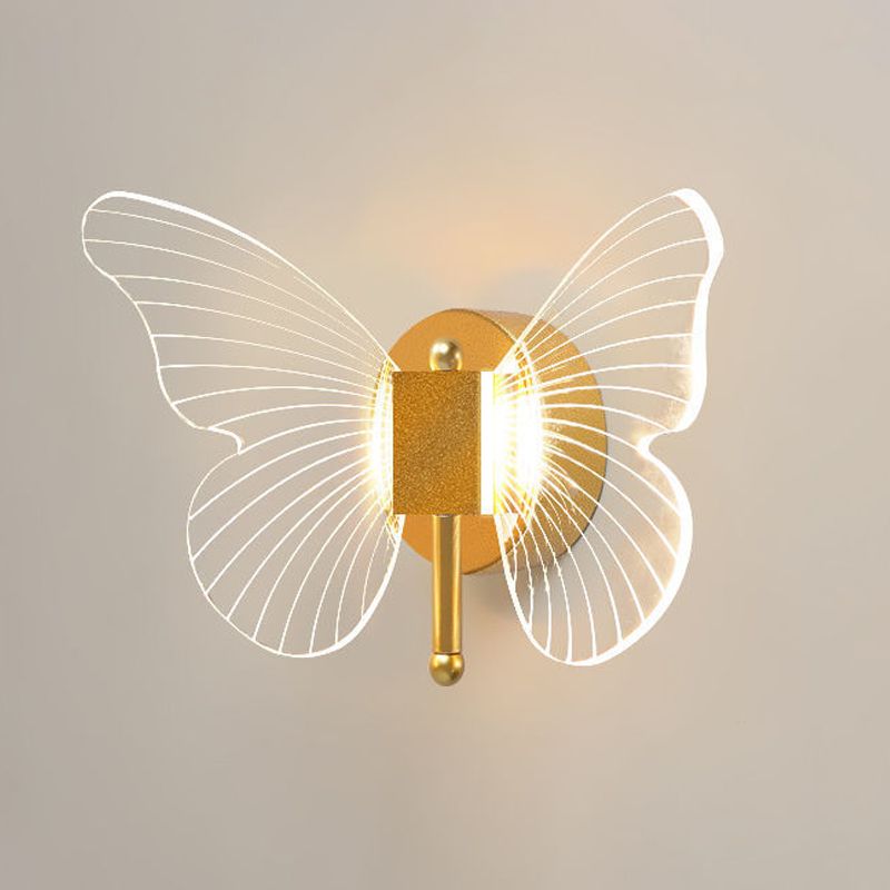 Elegant Butterfly Wall Lamp | Gold Finish with LED Lighting | Unique Design for Cozy Spaces 8