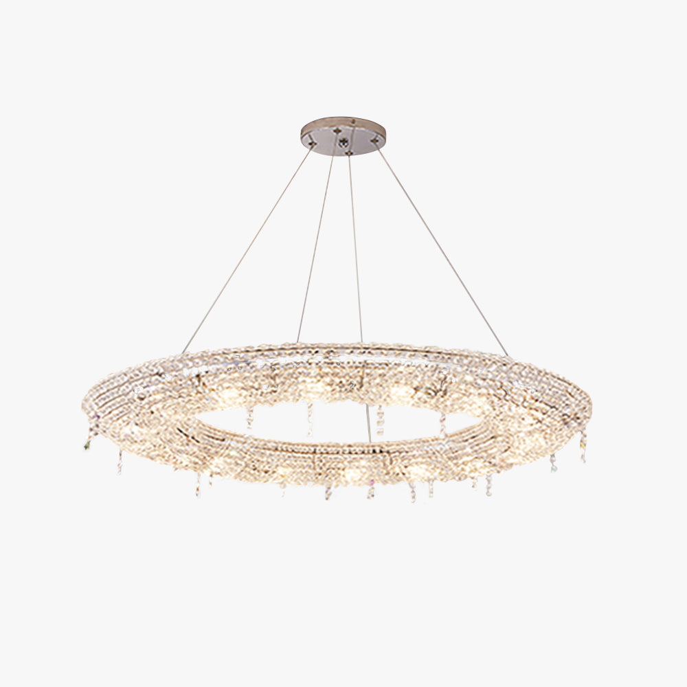 Elegant Crystal Chandelier Light with Remote Dimming | Modern Design for Dining Room Ambiance 1