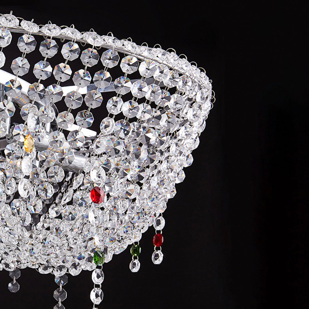 Elegant Crystal Chandelier Light with Remote Dimming | Modern Design for Dining Room Ambiance 3