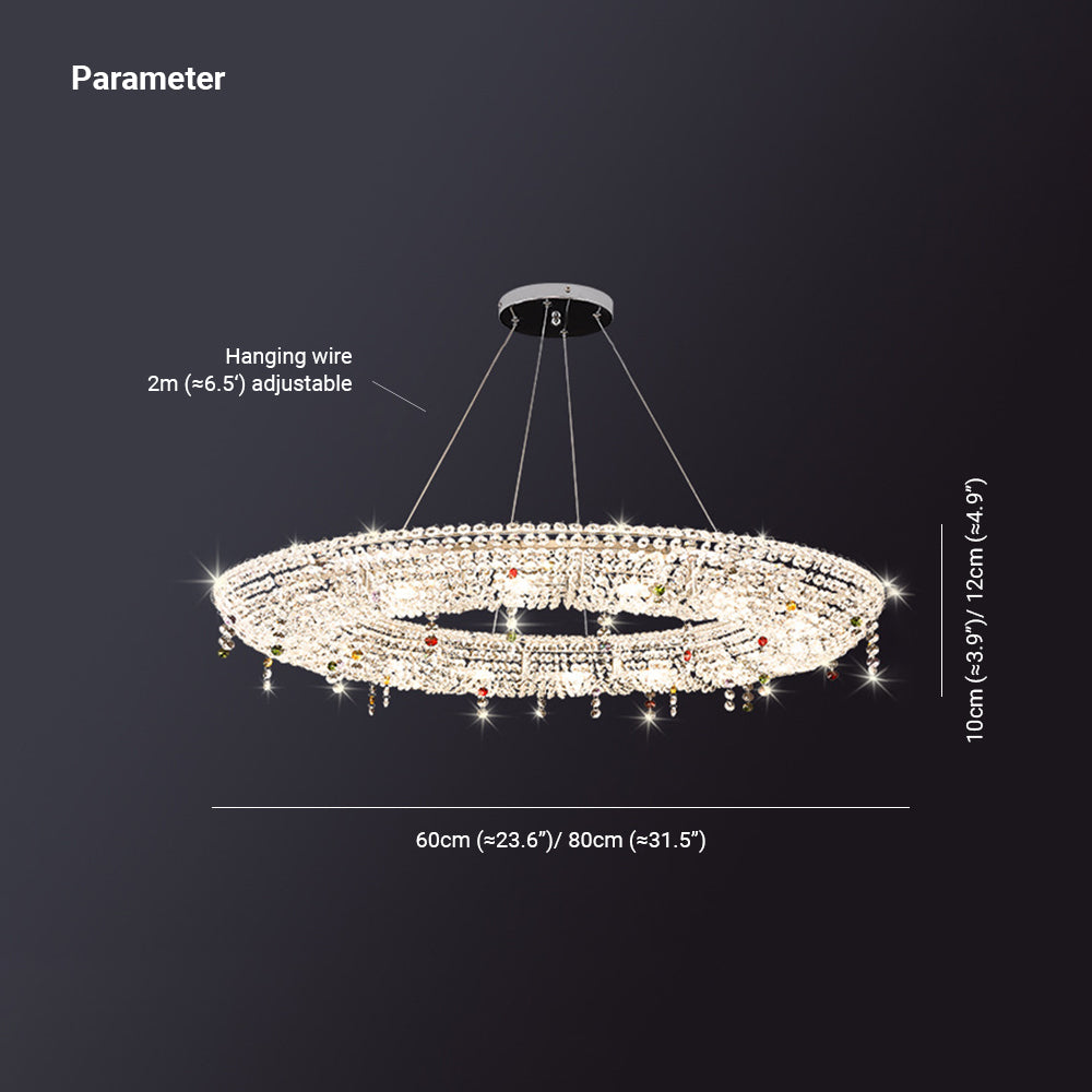 Elegant Crystal Chandelier Light with Remote Dimming | Modern Design for Dining Room Ambiance 5