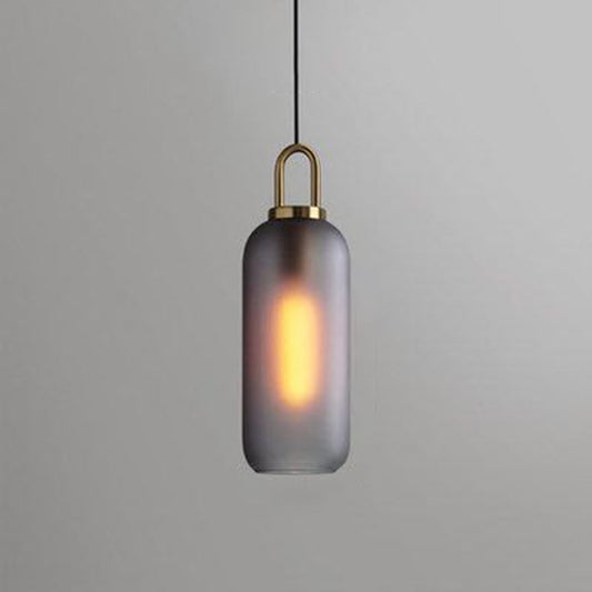 Elegant Glass Pendant Light | Stylish Cylinder Design with Adjustable Height | Perfect for Kitchen and Modern Spaces 0
