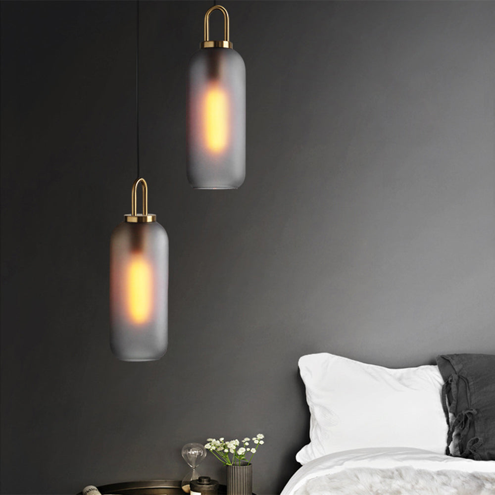 Elegant Glass Pendant Light | Stylish Cylinder Design with Adjustable Height | Perfect for Kitchen and Modern Spaces 3