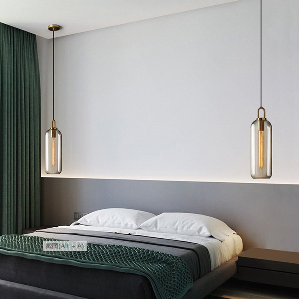 Elegant Glass Pendant Light | Stylish Cylinder Design with Adjustable Height | Perfect for Kitchen and Modern Spaces 5