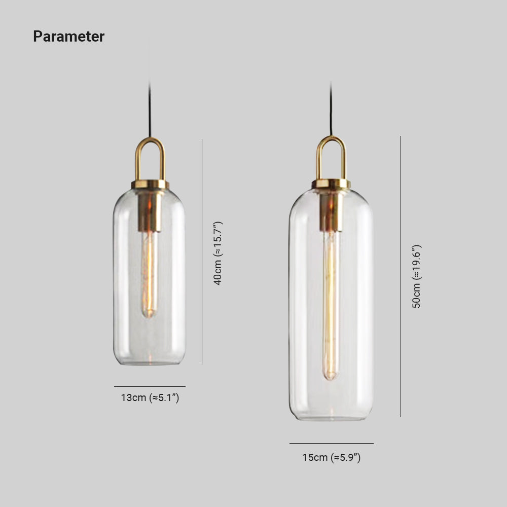 Elegant Glass Pendant Light | Stylish Cylinder Design with Adjustable Height | Perfect for Kitchen and Modern Spaces 6