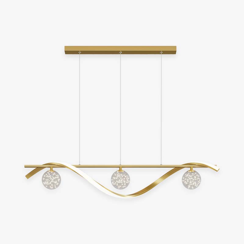 Elegant Glass Pendant Light with Dimmable Globes | Stylish Kitchen Pendant Lighting for Warm Ambiance 1