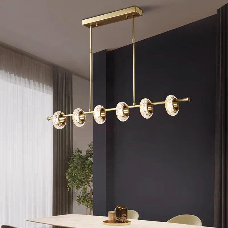 Elegant Glass Pendant Light with Unique Crackle Shade | Modern Kitchen Pendant Lighting for Soft, Inviting Atmosphere 0