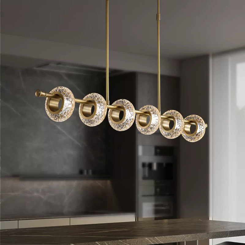 Elegant Glass Pendant Light with Unique Crackle Shade | Modern Kitchen Pendant Lighting for Soft, Inviting Atmosphere 2