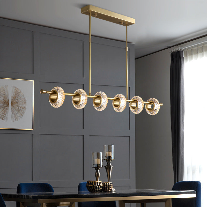 Elegant Glass Pendant Light with Unique Crackle Shade | Modern Kitchen Pendant Lighting for Soft, Inviting Atmosphere 6